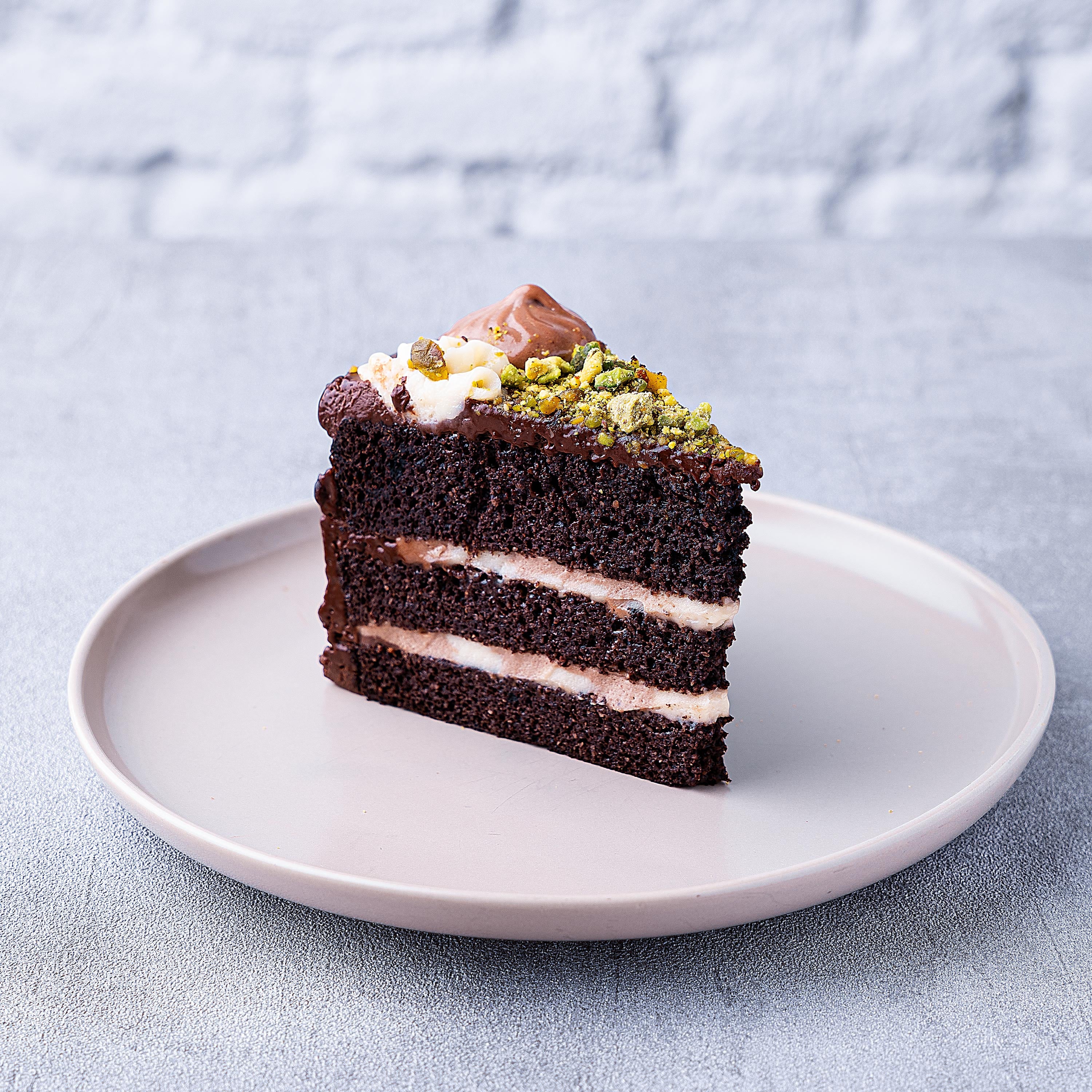 Tarta Keto Triple Chocolat Pistacho