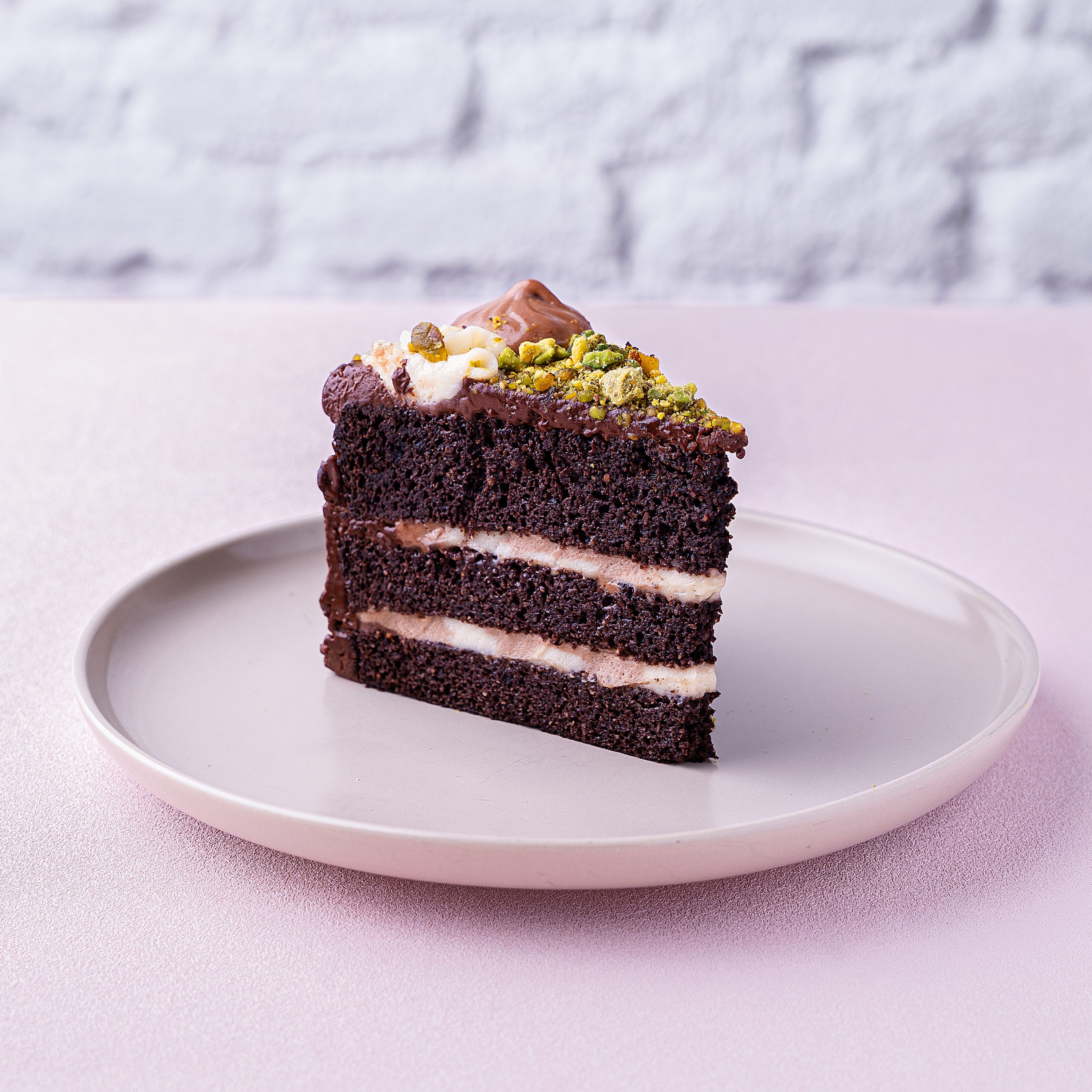 Tarta Keto Triple Chocolat Pistacho