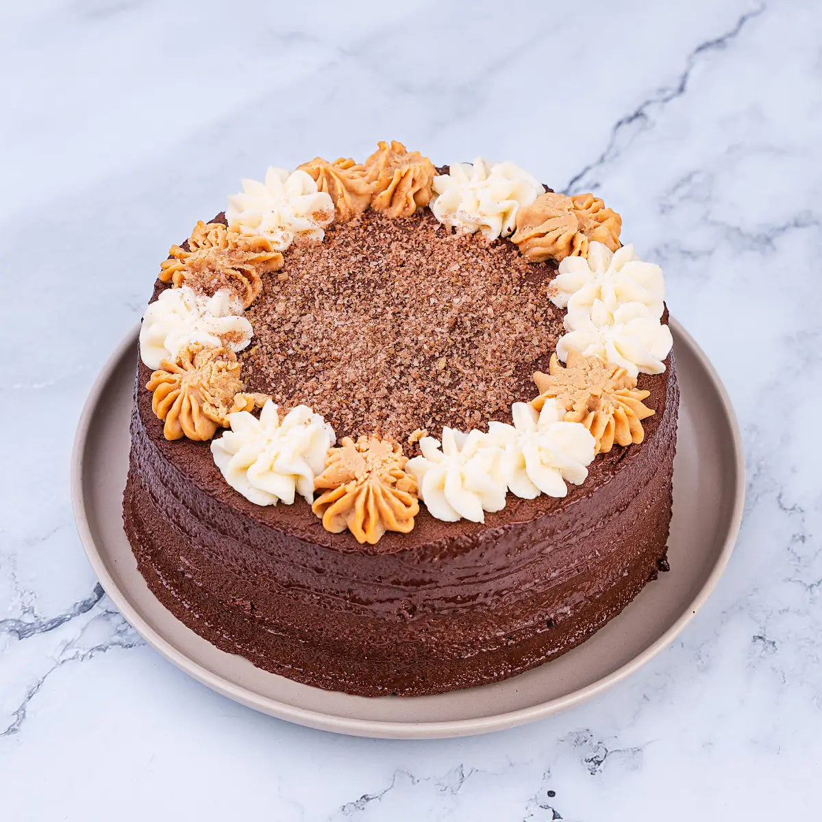 Tarta Keto Chocolat Caramel Completa