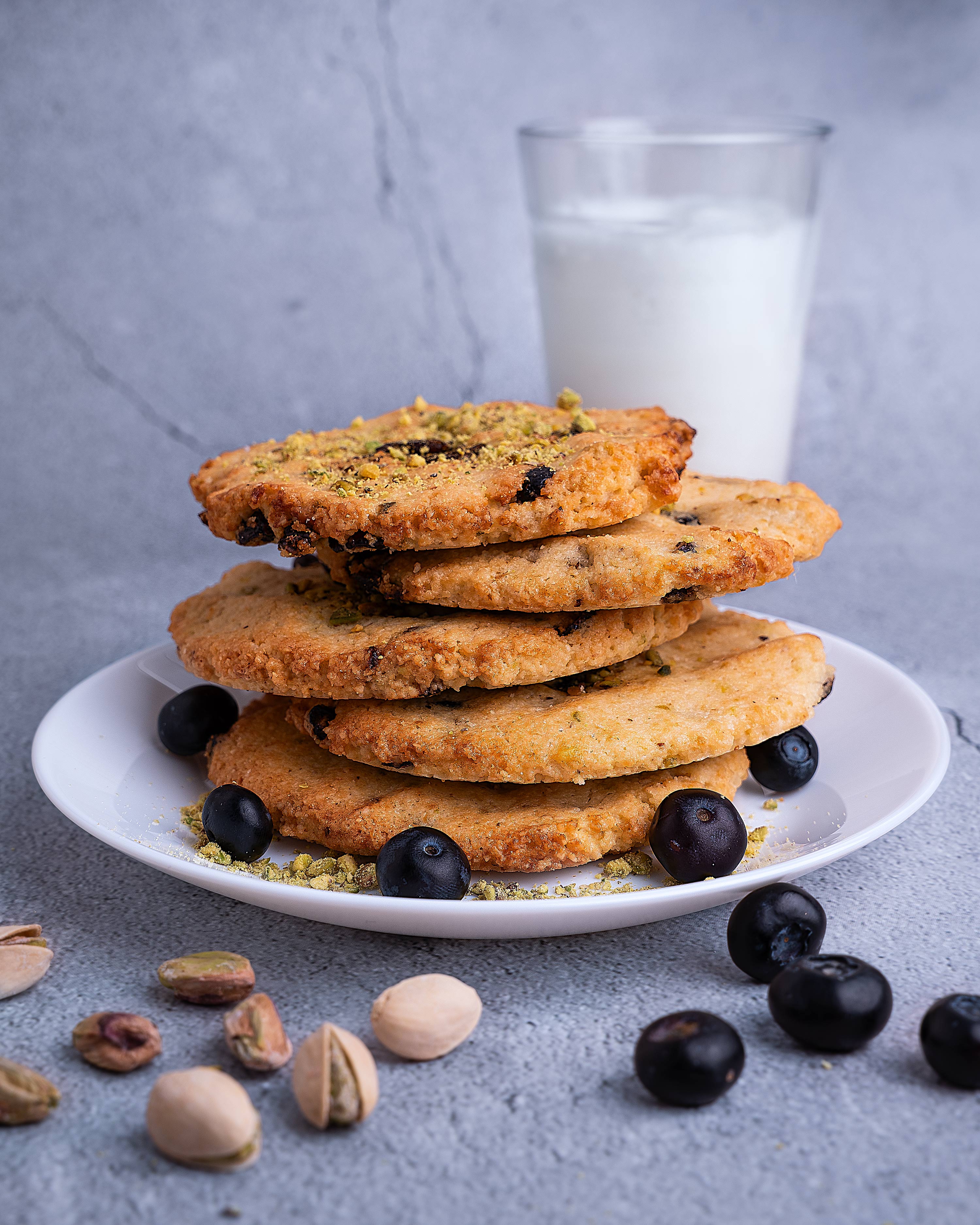 Cookie Keto Pistachio Blueberries