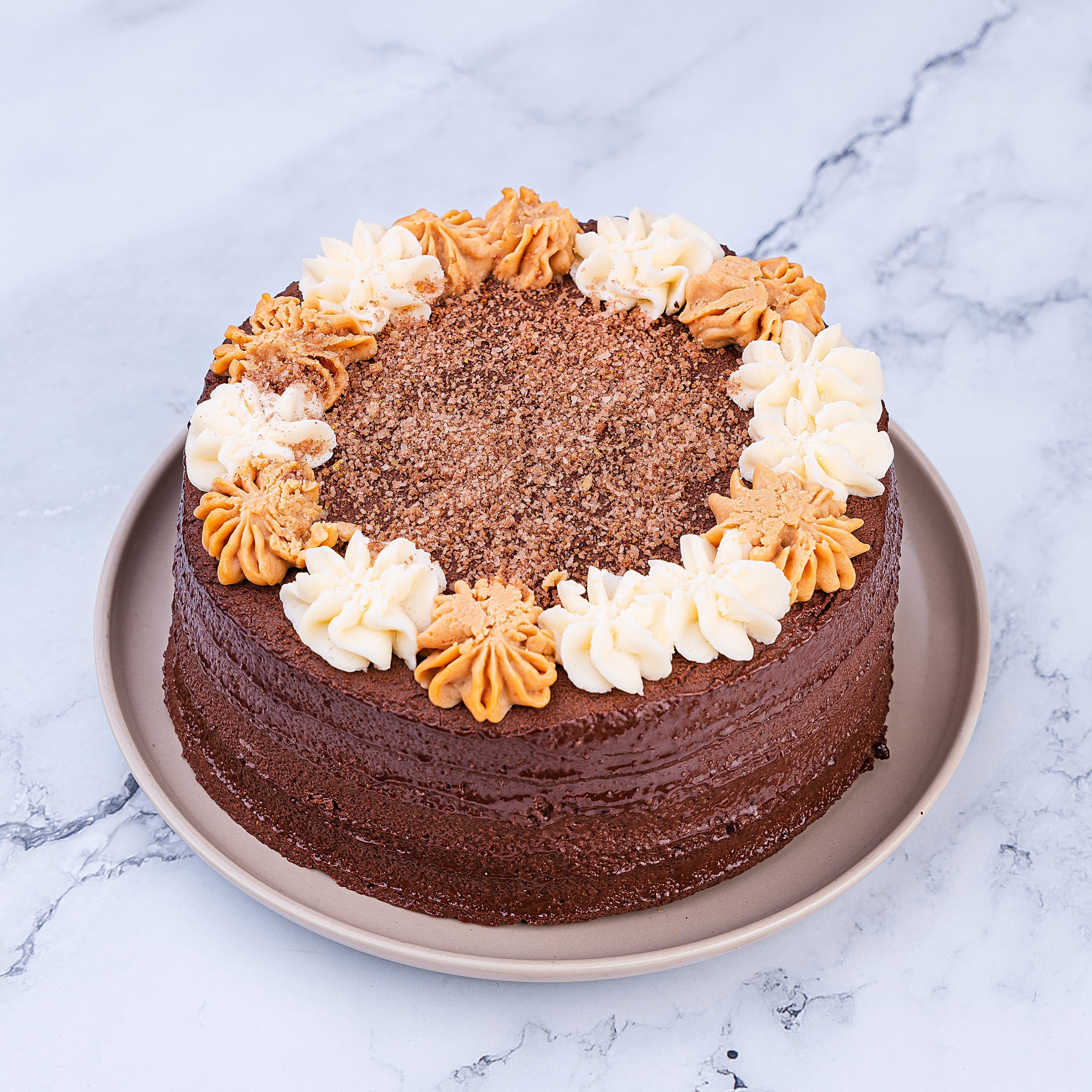 Tarta Keto Caramel Chocolat