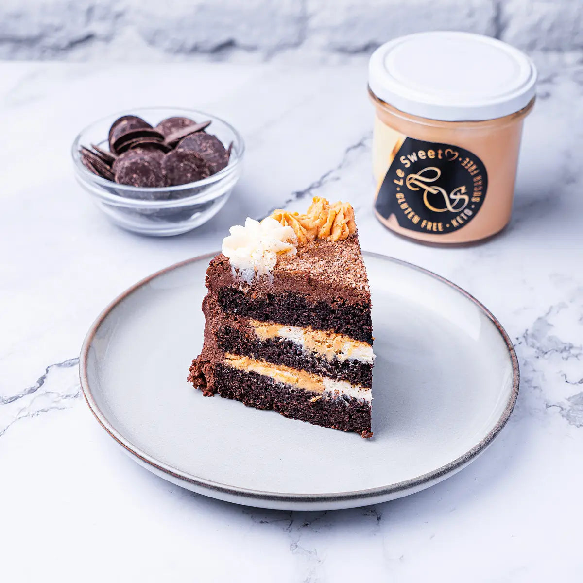 Tarta Keto Caramel Chocolat